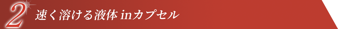 2 速く溶ける液体inカプセル