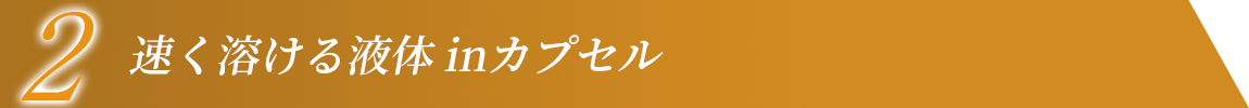 2 速く溶ける液体inカプセル