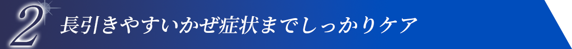 2 長引きやすいかぜ症状までしっかりケア